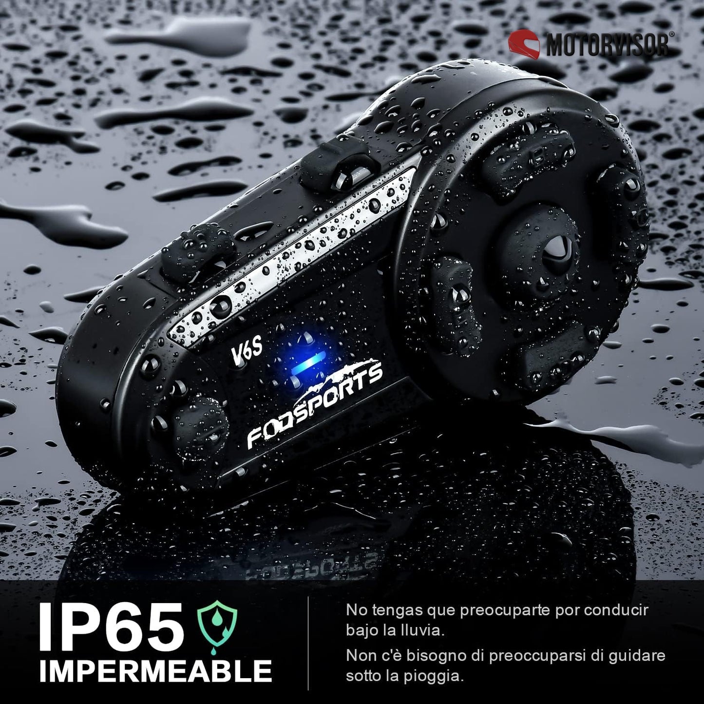 2x Intercomunicadores Moto - Fodsports V6S (1000m) - Bluetooth 5.0 — imagem 4